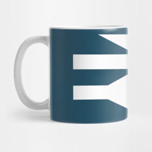 British Rail Double Arrow logo in white on BR Blue Mug